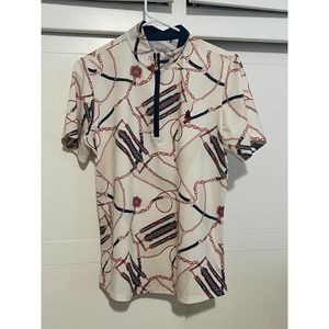 SANSOLEIL SOLCOOL SHORT SLEEVE MOCK Shirt Medium